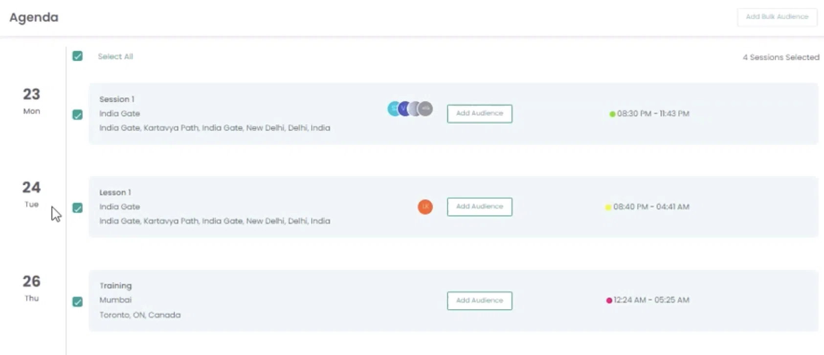 Add Bulk Audience