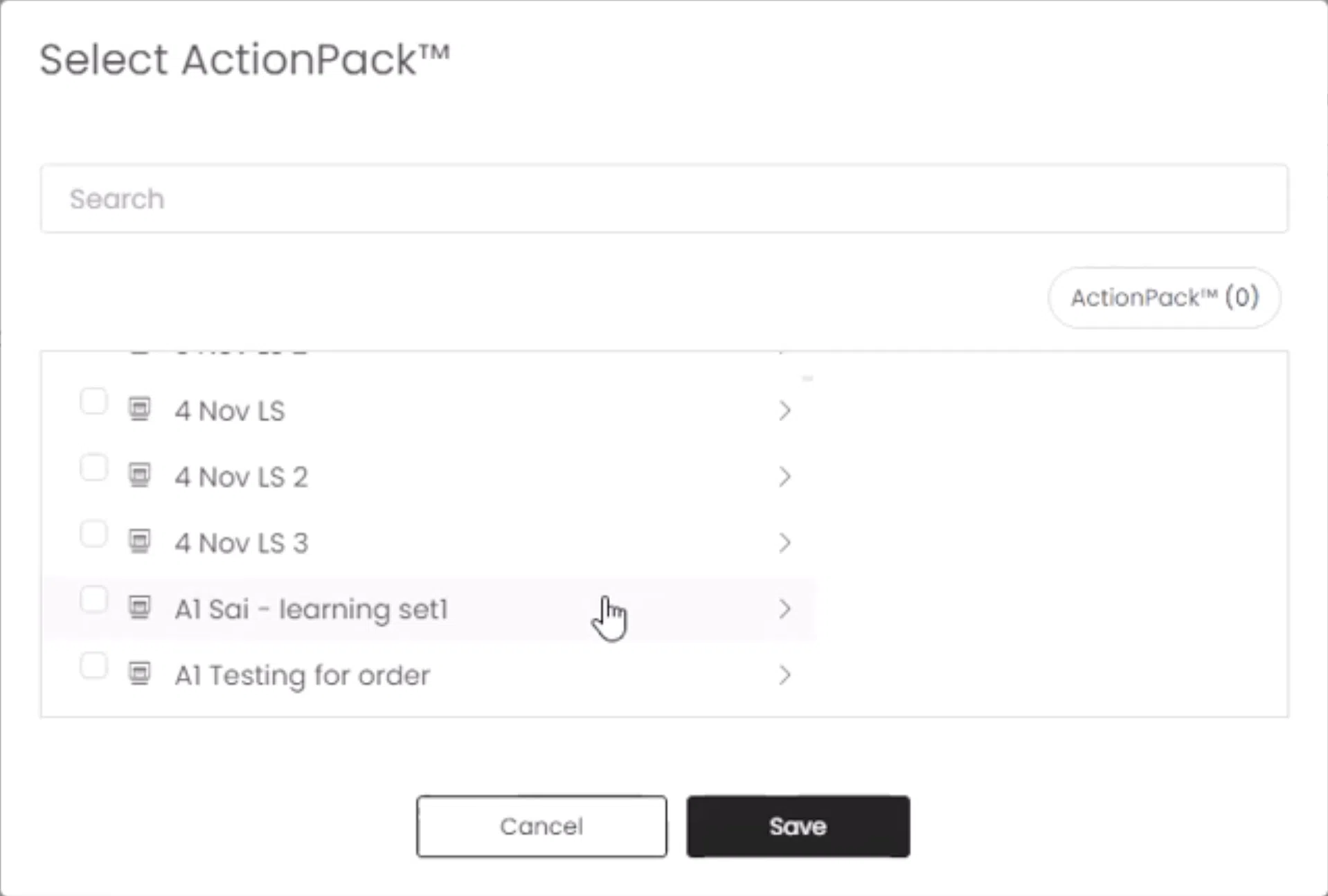 Aggregated ActionPacks
