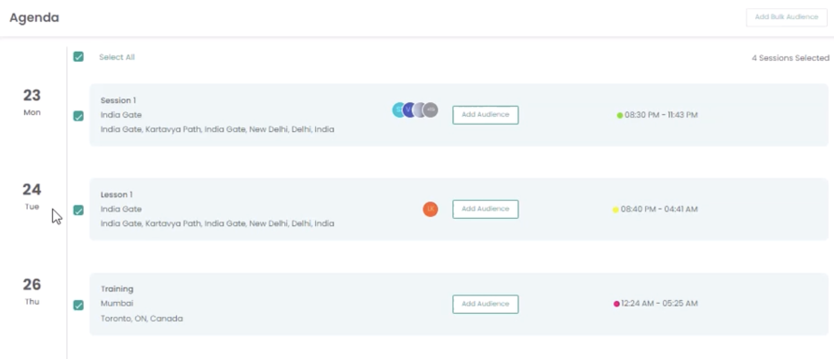 Add Bulk Audience