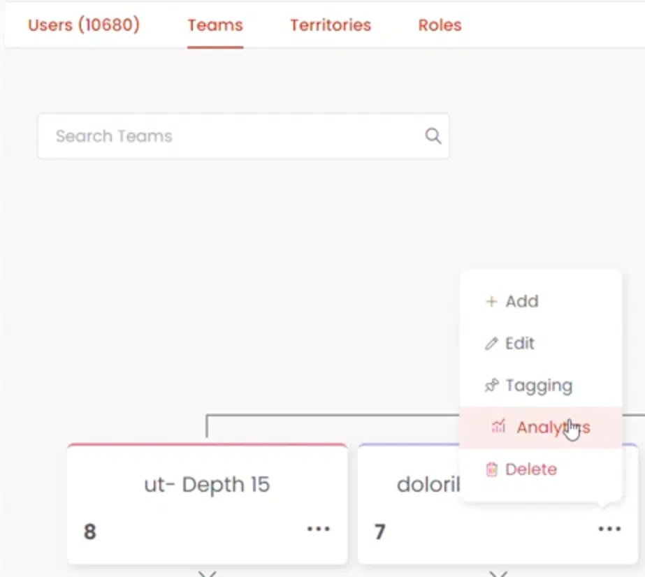Analytics Dropdown