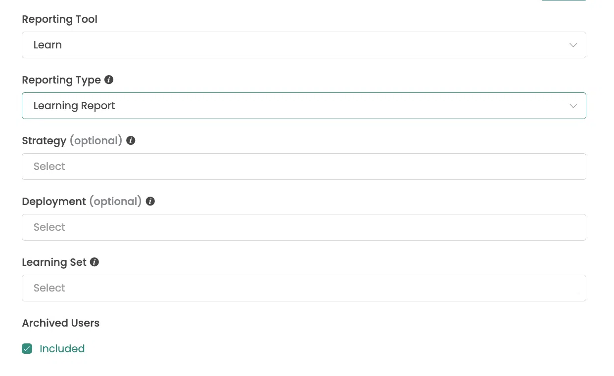 Report Checkbox