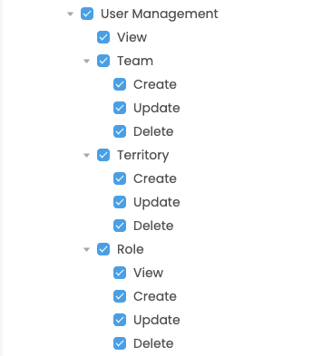 User Management Permissions