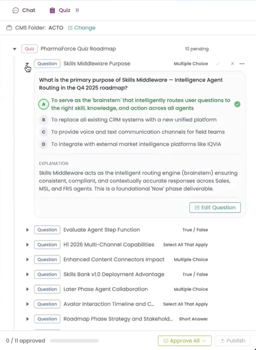 Screenshot Automate Quiz Creation ACTO March 2026